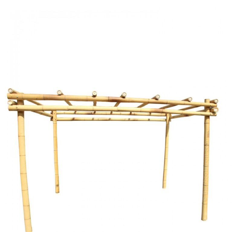Bambus pavillon/pergola lys 3×4 mtr Bambusdanmark
