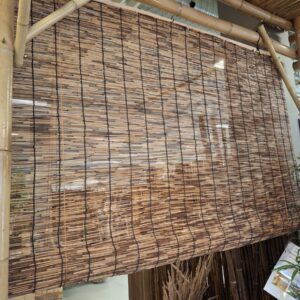 Rullegardin i rør 150x250cm - mørk karamel