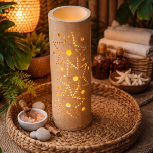 Bambus lamper med stjernemønster - til lys