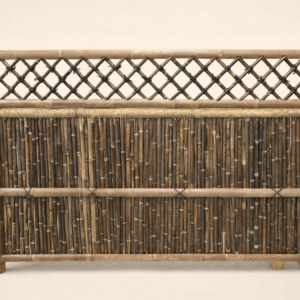 Hegn med dekoration mørk bambus