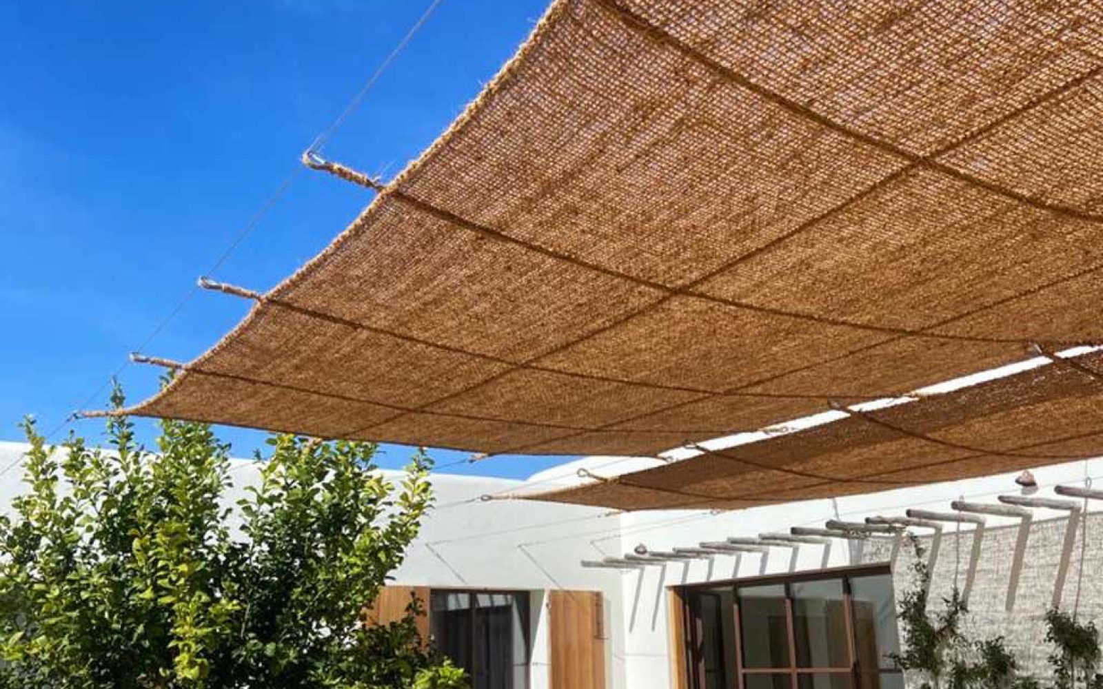 Bambusdanmark model 3 solskærm terrasse